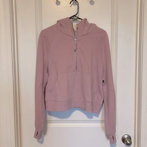 Lululemon Scuba Oversized Half-zip Hoodie Pink Peony